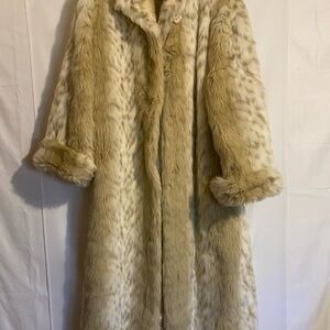 Pamela McCoy Collection Women's Faux Fur Coat Multi Colored Size 2X